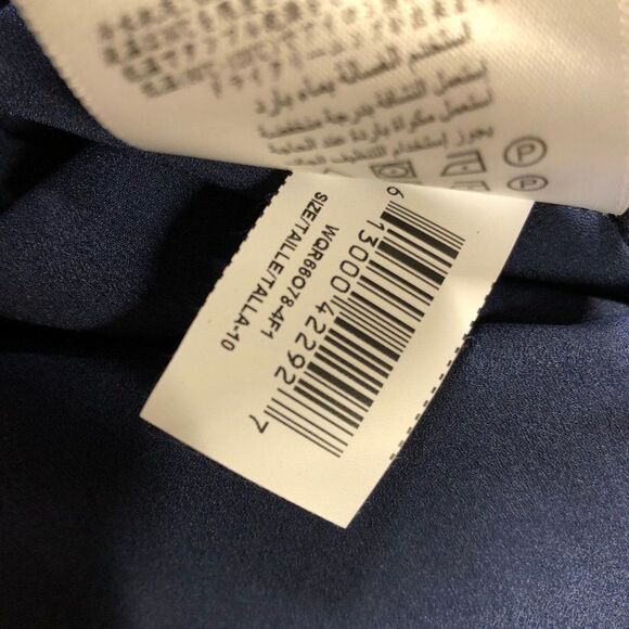 Womens NWT BCBG MaxAzria Cascading Back Ruffle Side Slit Formal Gown Navy - Picture 6 of 12